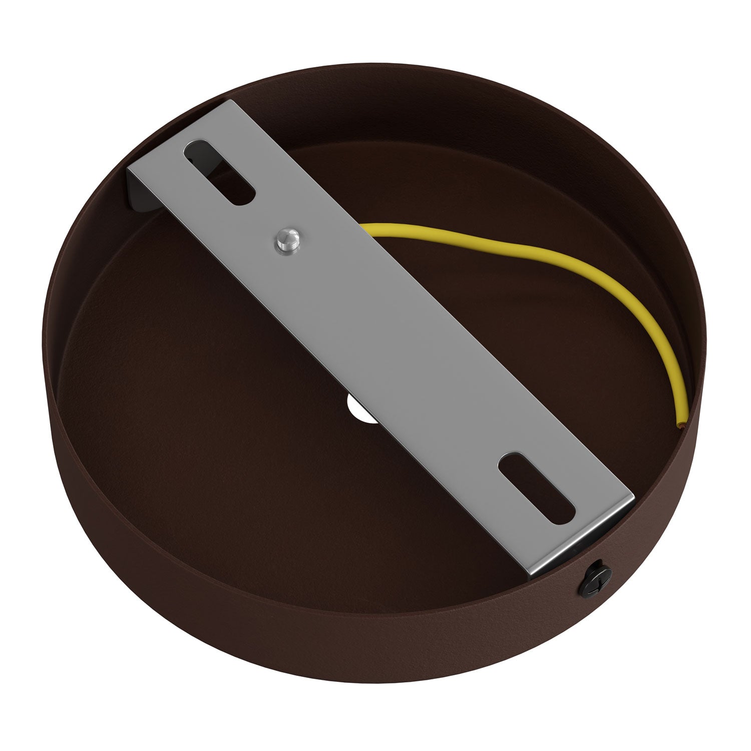 Kit rosone cilindrico in metallo - Ruggine scura verniciata Conico