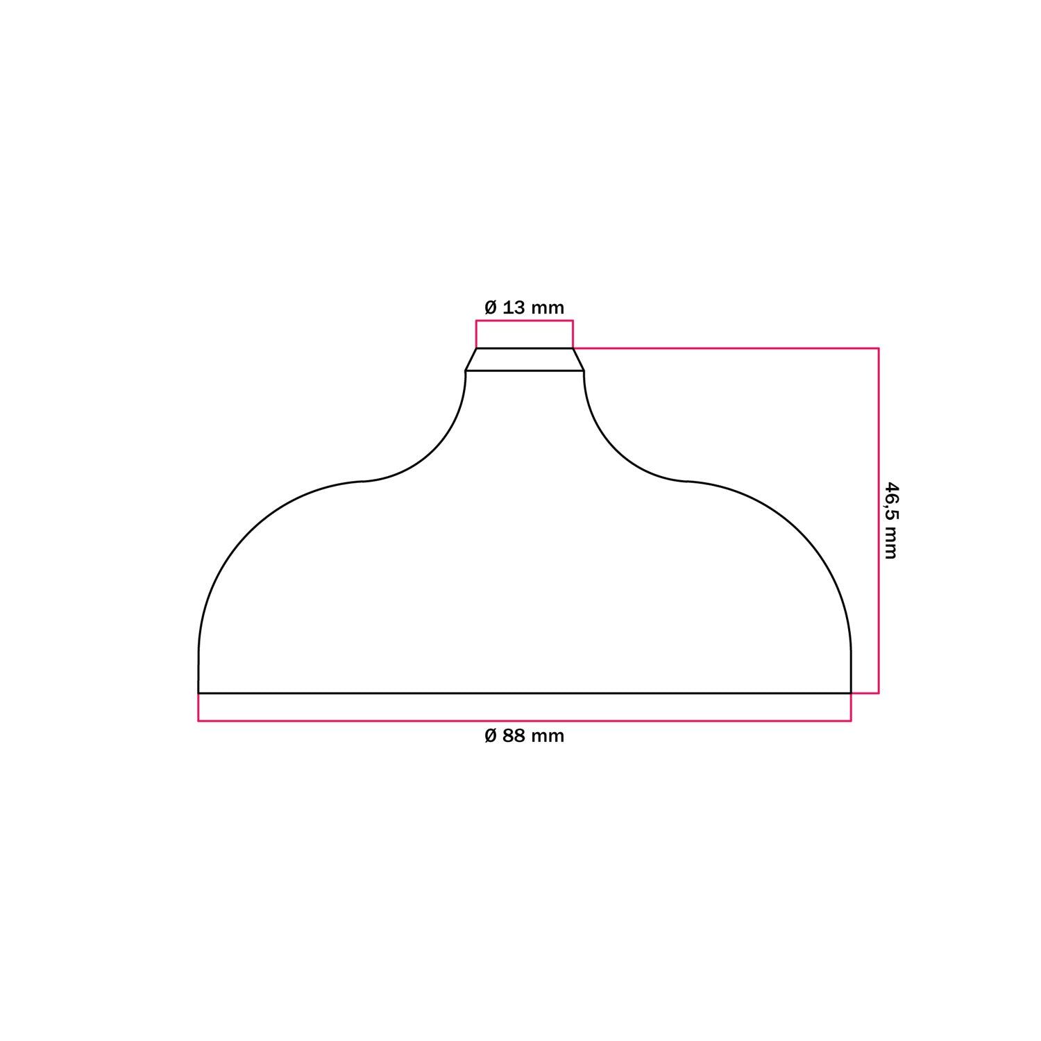 Kit rosone in silicone con foro centrale e predisposizione per foro laterale - Desert Brown