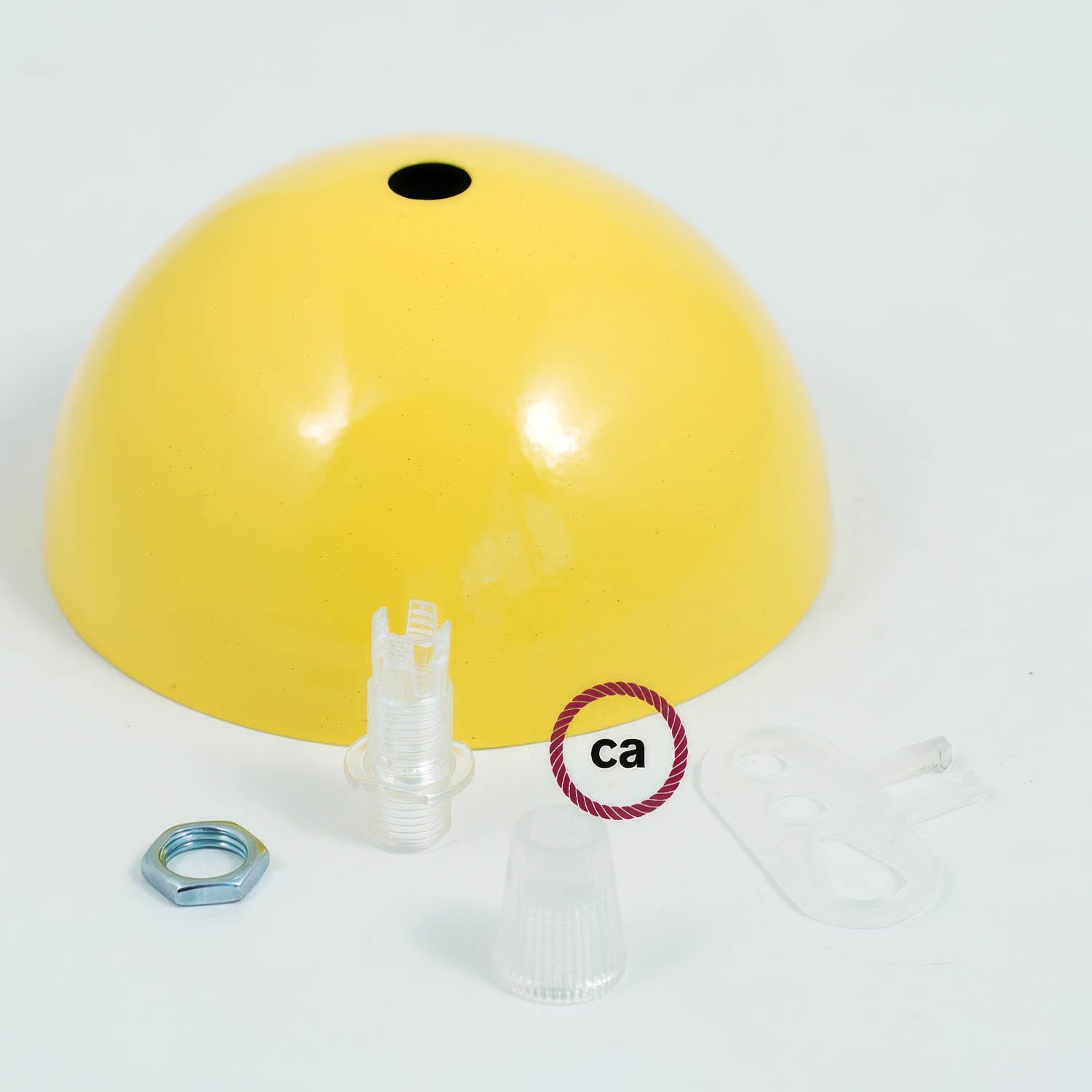 Kit rosone semisferico in metallo verniciato - Giallo