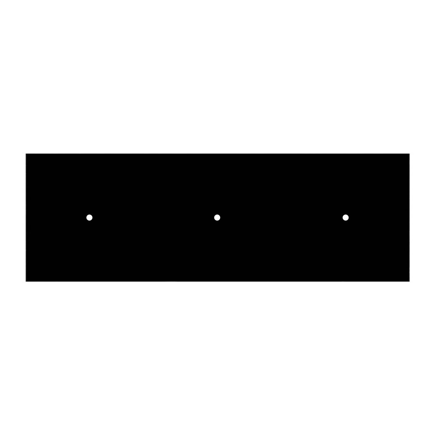 Lampada a sospensione a 3 cadute con XXL Rose-One rettangolare 675 mm con paralume in metallo Tub-E14 - Nero opaco