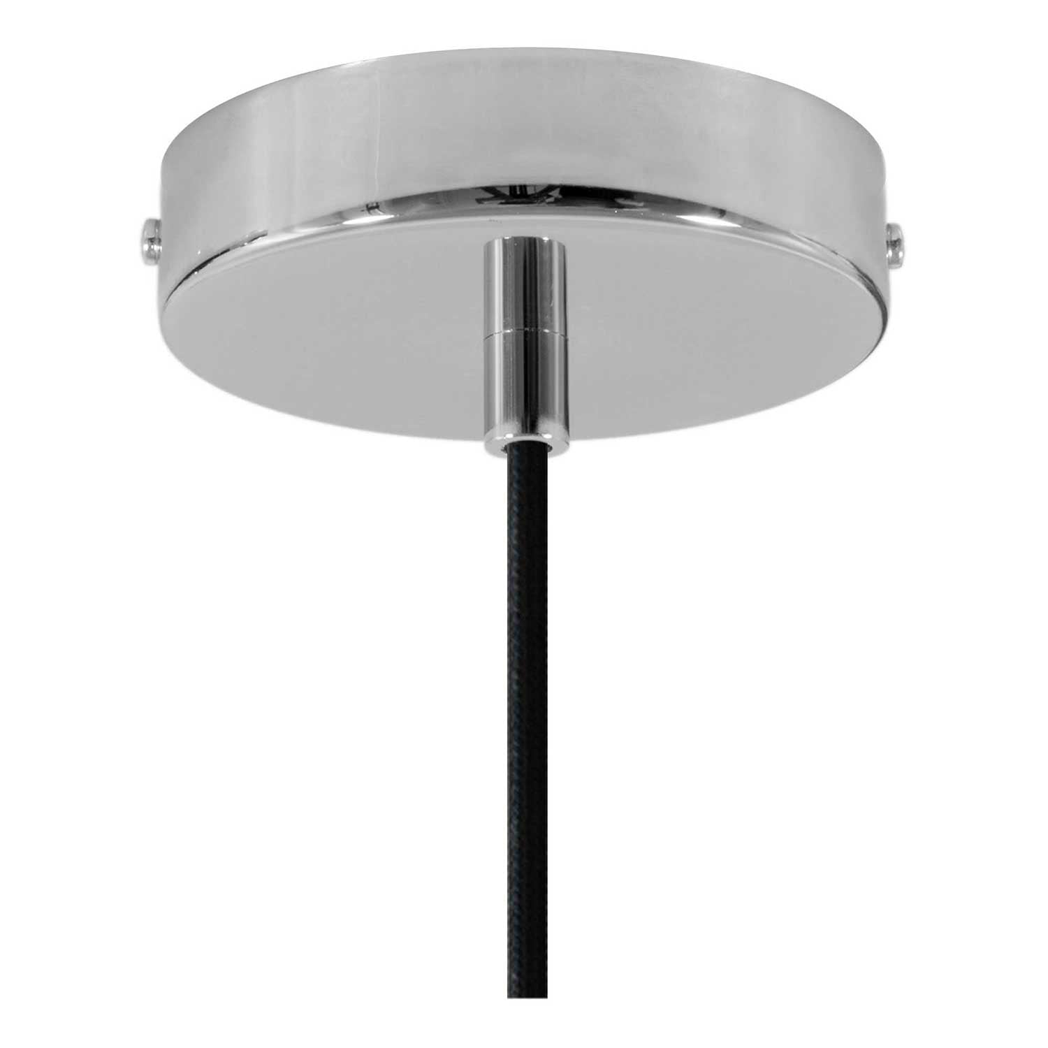 Lampada a sospensione completa di cavo tessile, paralume Cubo in cemento e finiture in metallo - Cemento chiaro