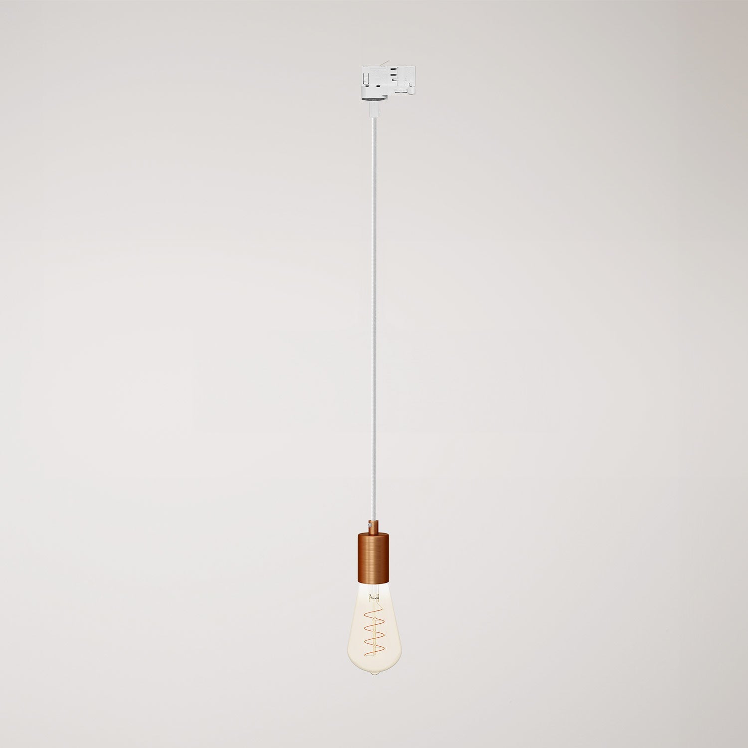 Lampada a sospensione con finiture in metallo satinato per binari - Rame satinato