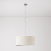 Lampada a sospensione con paralume in tessuto Cilindro Large - Made in Italy - Juta Chiara No