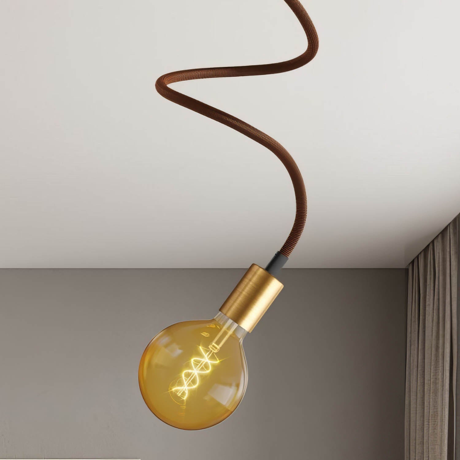 Lampada Creative Flex 90 cm da soffitto - Bronzo satinato