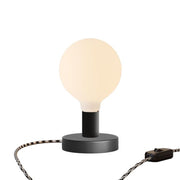 Lampada da tavolo Posaluce Globo in metallo - Nero Interruttore