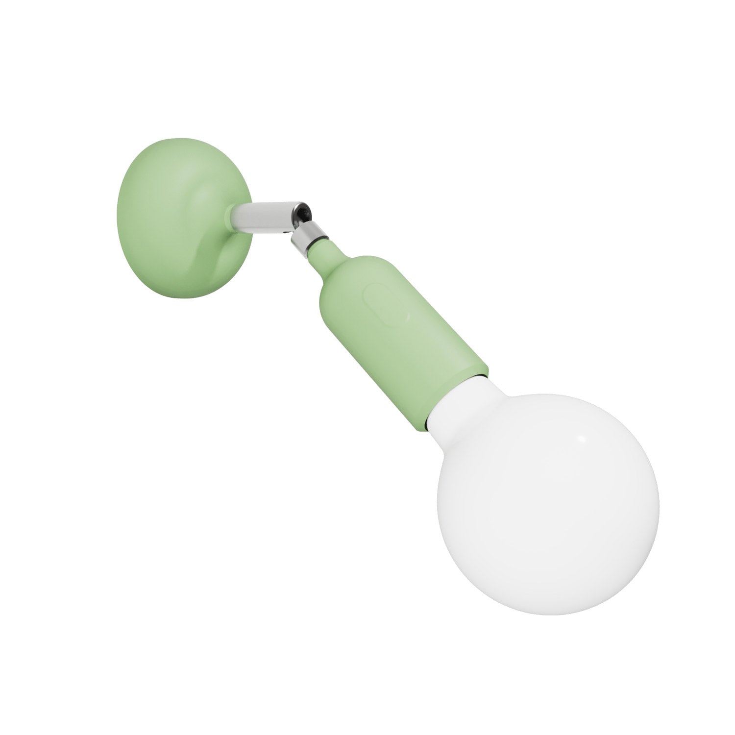 Lampada Fermaluce in silicone con snodo e con interruttore incorporato - Verde prato
