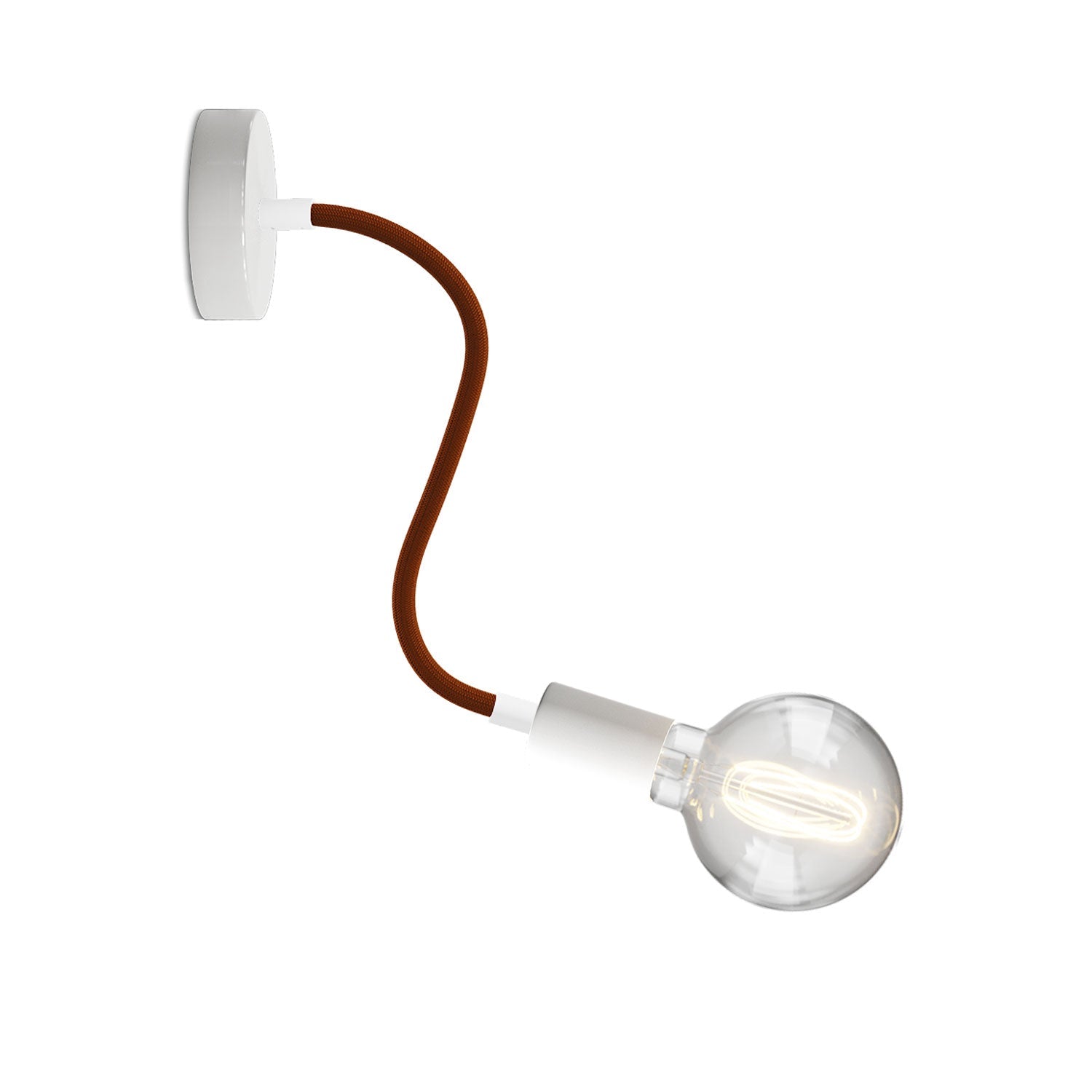 Lampada Flex 30 con lampadina Globo - Bianco opaco