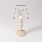 Lampada portatile ricaricabile Cabless14 con lampadina a goccia e predisposizione per paralume - Neutro