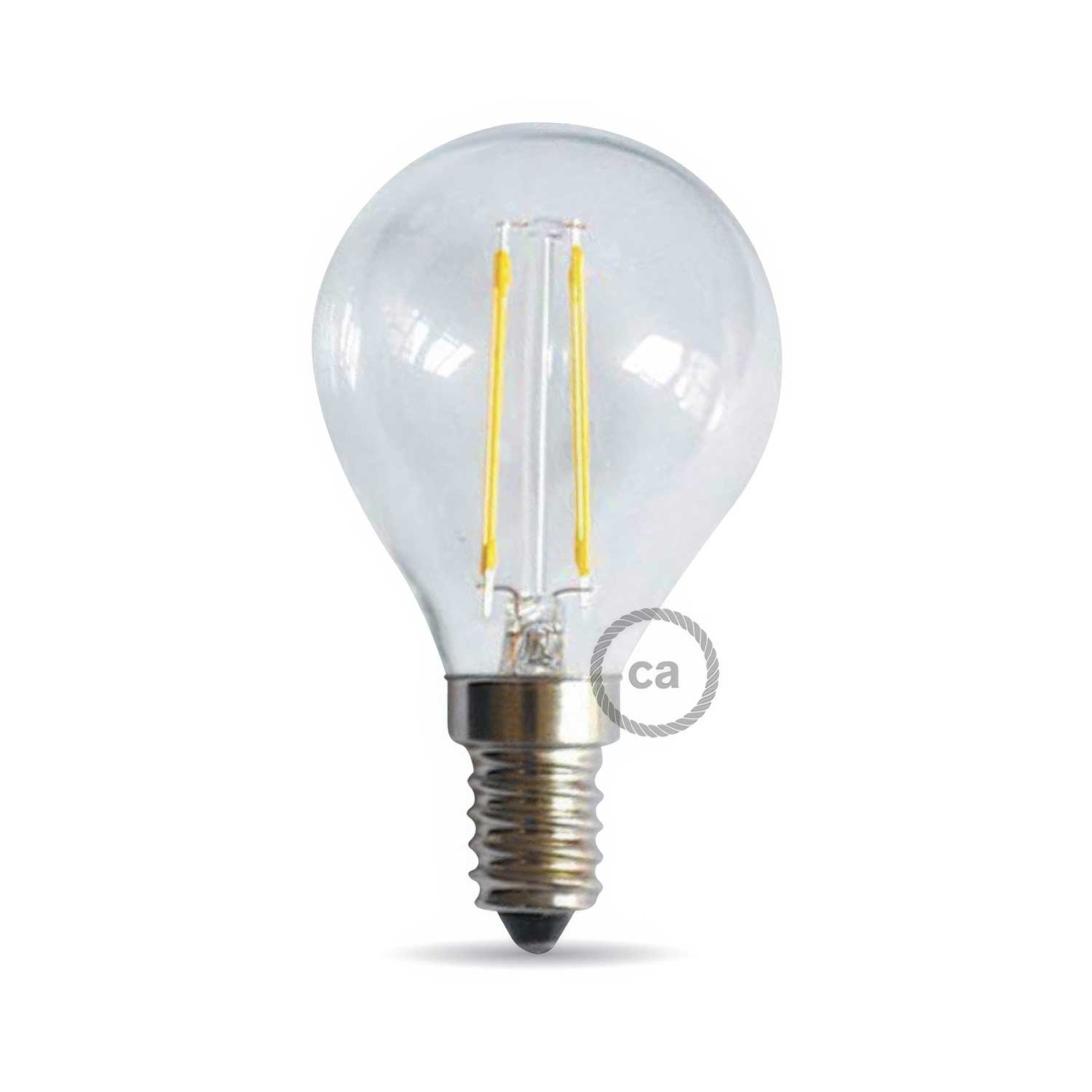 Lampadina LED Trasparente Globo 4,5W 470Lm E14 2700K Dimmerabile