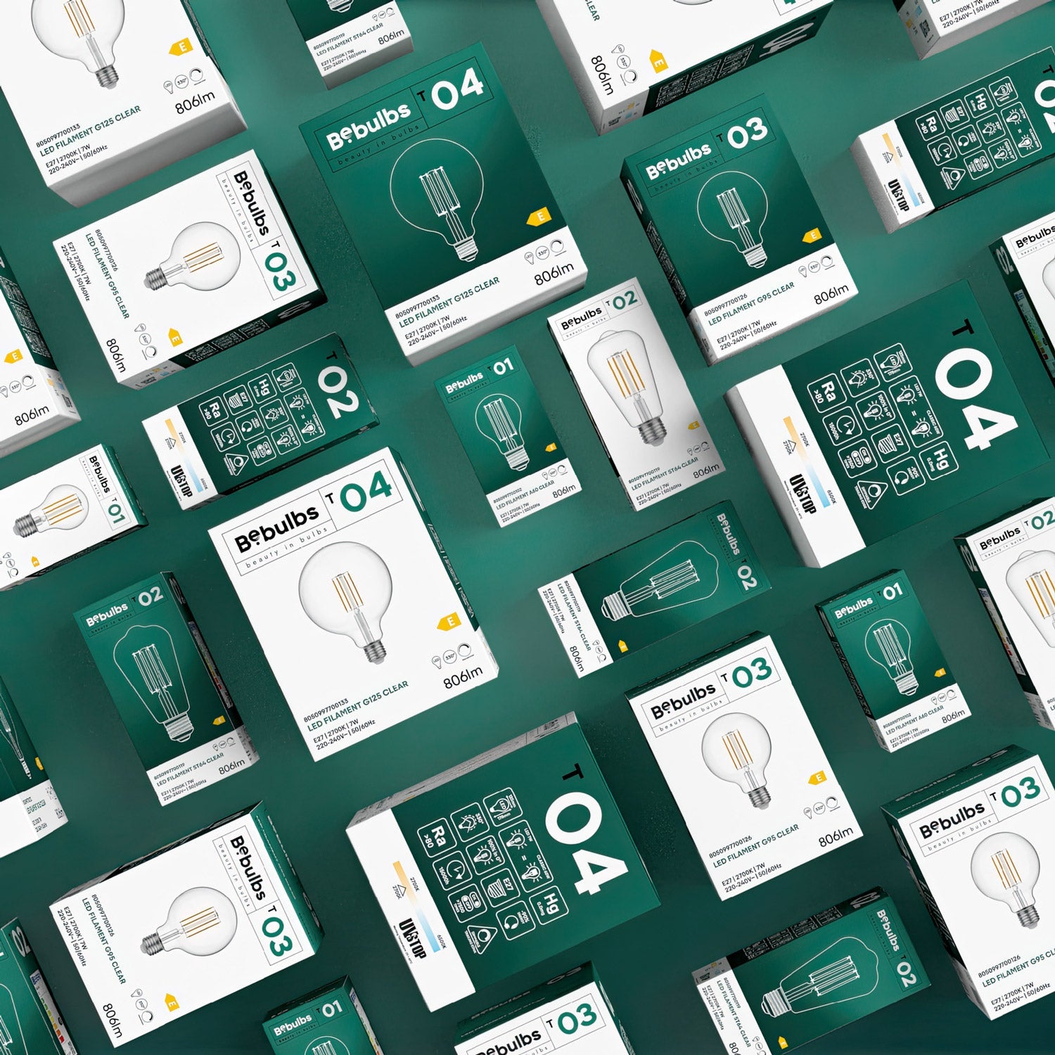 Lampadina LED Trasparente Globo G125 7W 806Lm E27 2700K Dimmerabile - T04