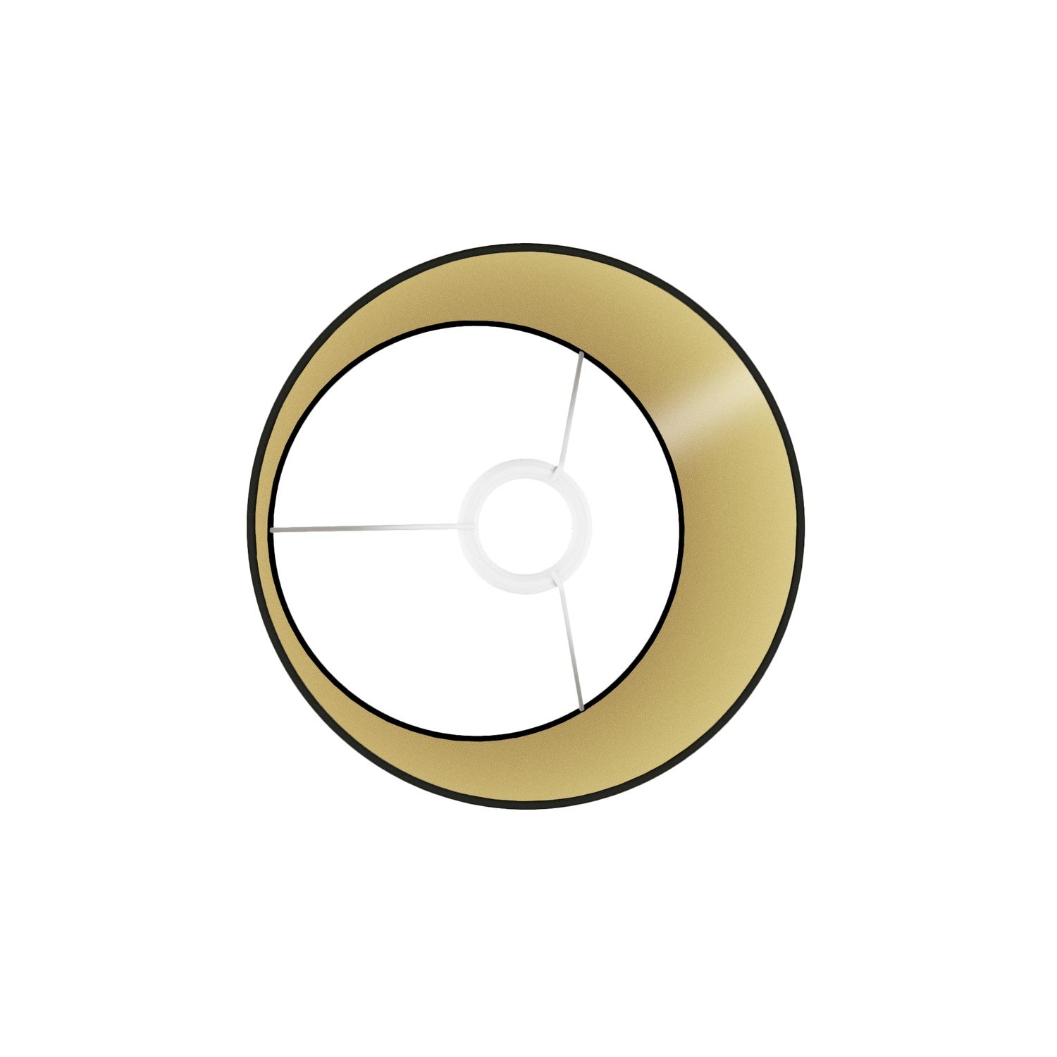 Paralume Athena con attacco E27 per lampada da tavolo - Made in Italy - Cinette nero interno Oro