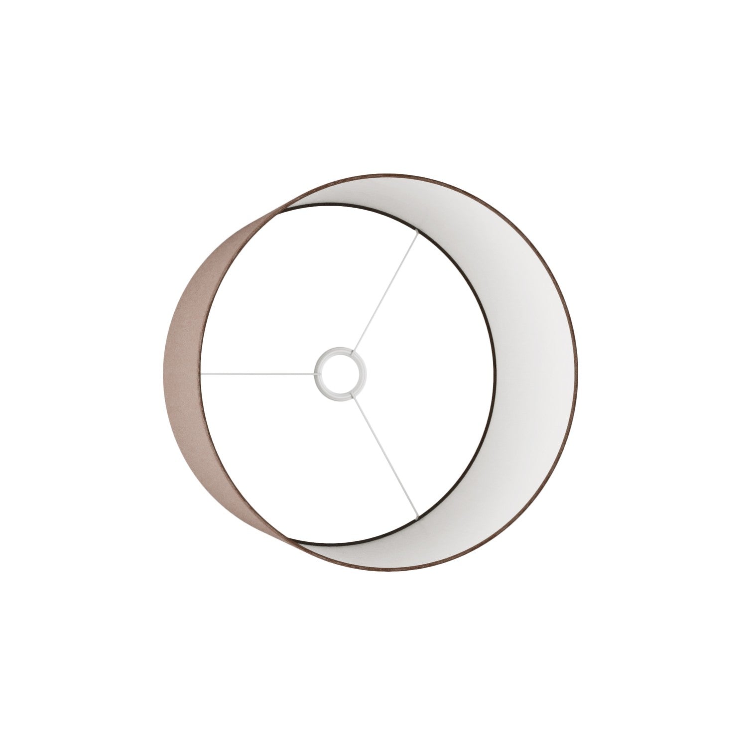 Paralume Cilindro L in tessuto con attacco E27 - Made in Italy - Camelot Marrone