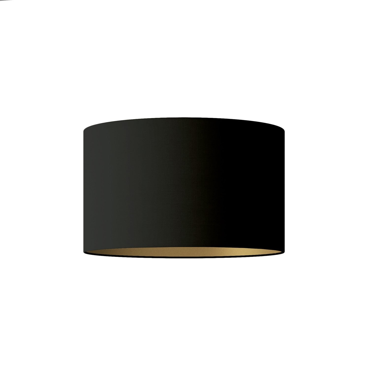 Paralume Cilindro L in tessuto con attacco E27 - Made in Italy - Nero/Oro