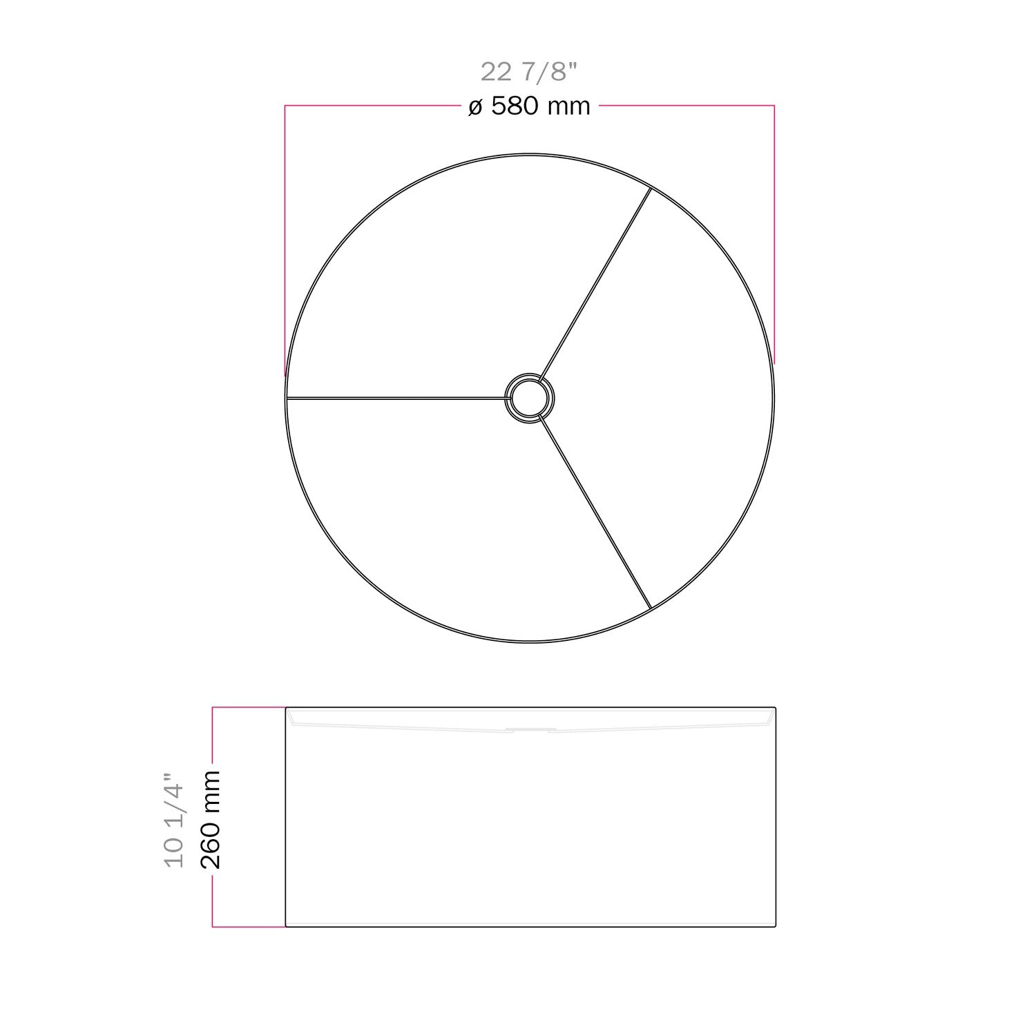 Paralume Cilindro XXL in tessuto con attacco E27 - Made in Italy - Lino Crudo