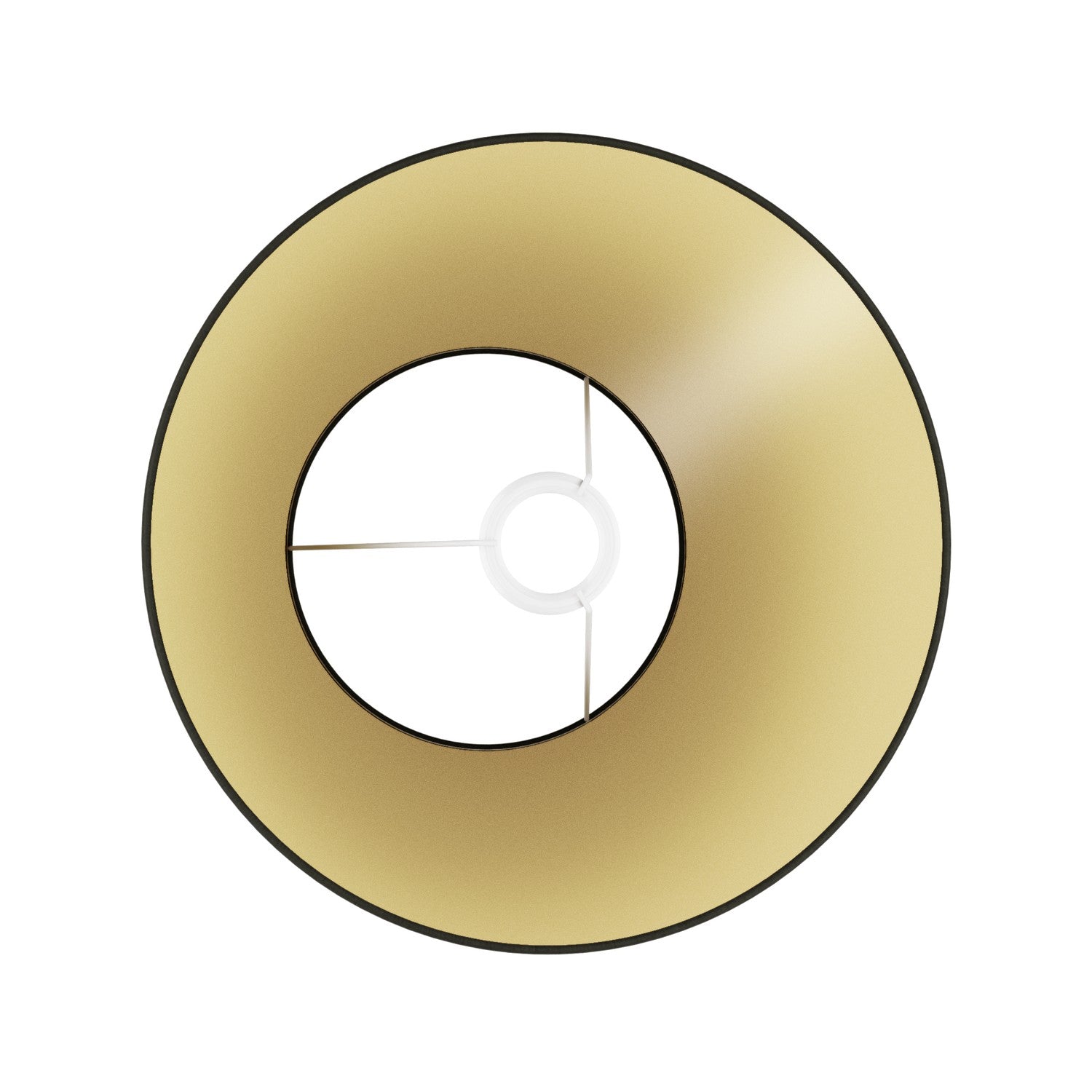 Paralume Impero M in tessuto per lampada da tavolo o applique con attacco E27 - Made in Italy - Cinette nero interno Oro