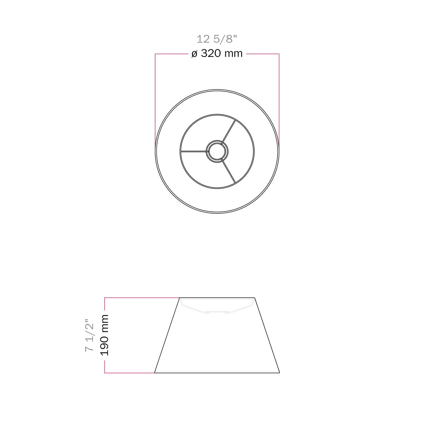 Paralume Impero M per sospensione con attacco E27 - Made in Italy - Lana Beige
