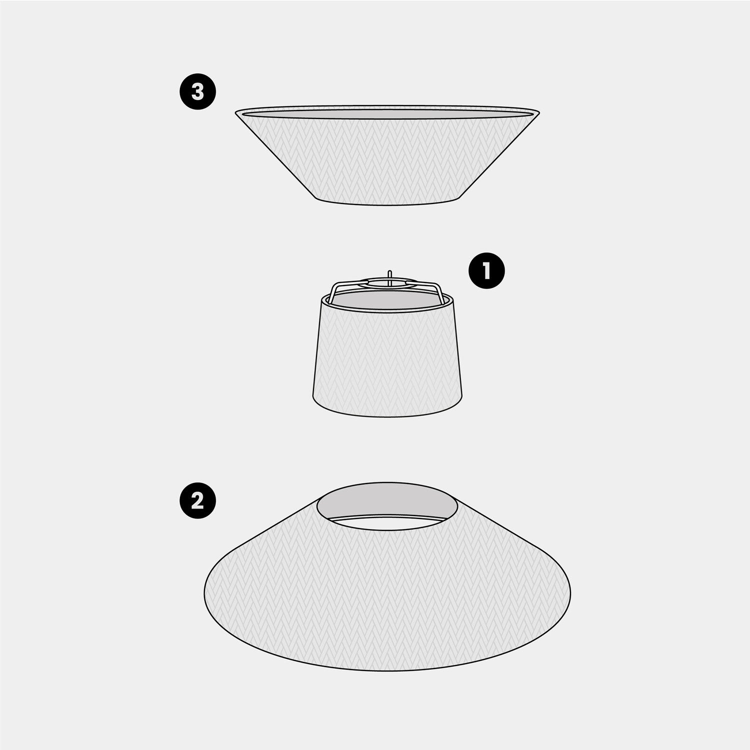 Paralume in tessuto Clessidra Arenal sabbia - Made in Italy Arenal sabbia