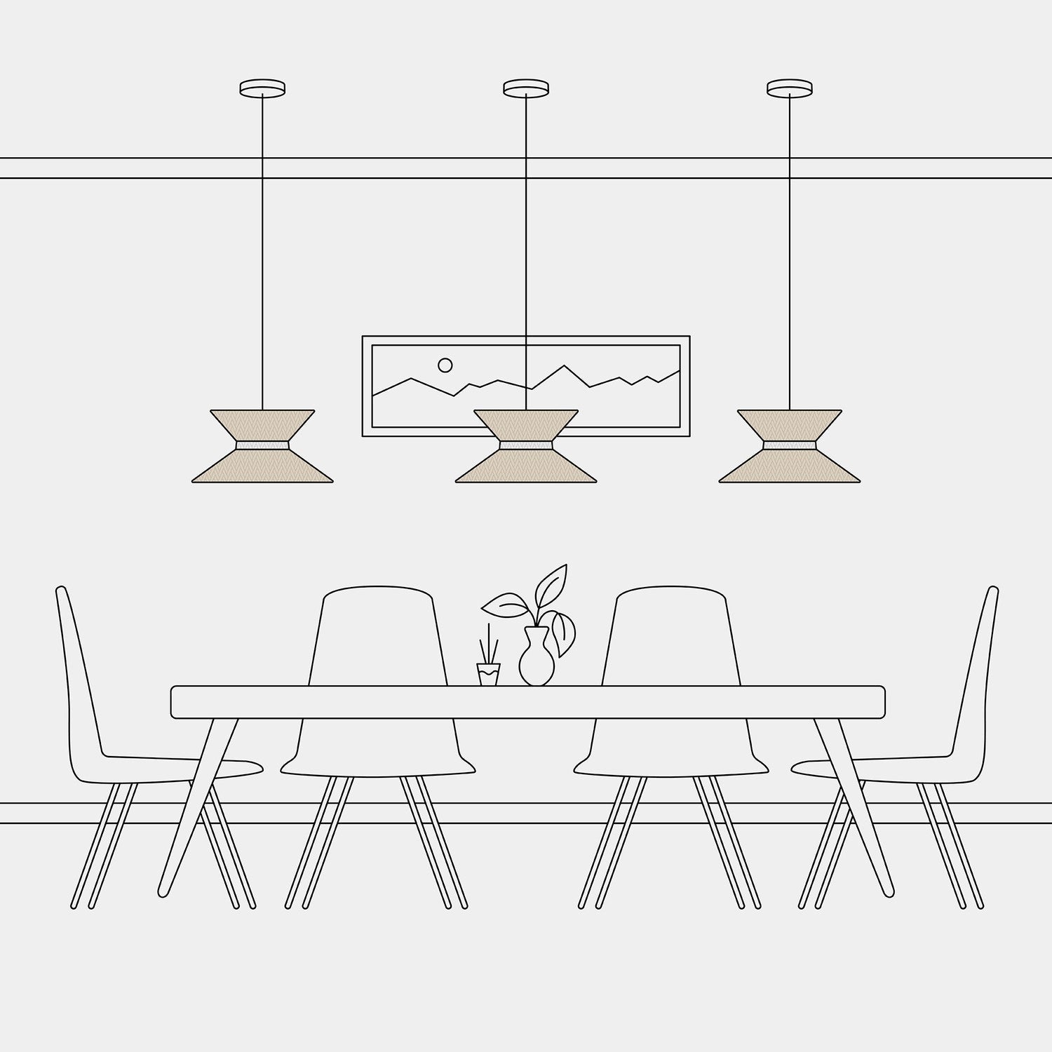 Paralume in tessuto Clessidra Arenal tortora - Made in Italy Arenal sabbia