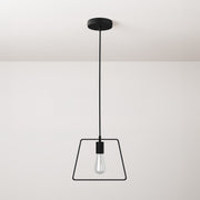 Pendant lamp with textile cable, Duedì Base lampshade and metal details - Black