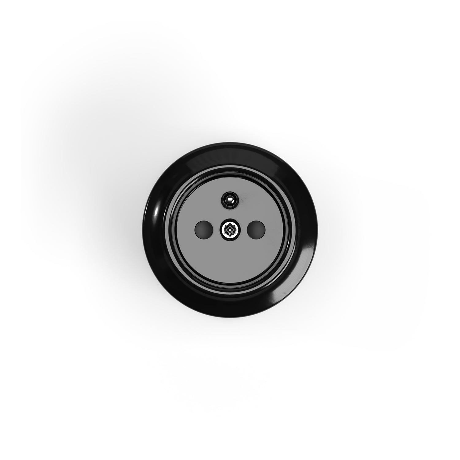 Presa a muro in porcellana di tipo francese - Nero