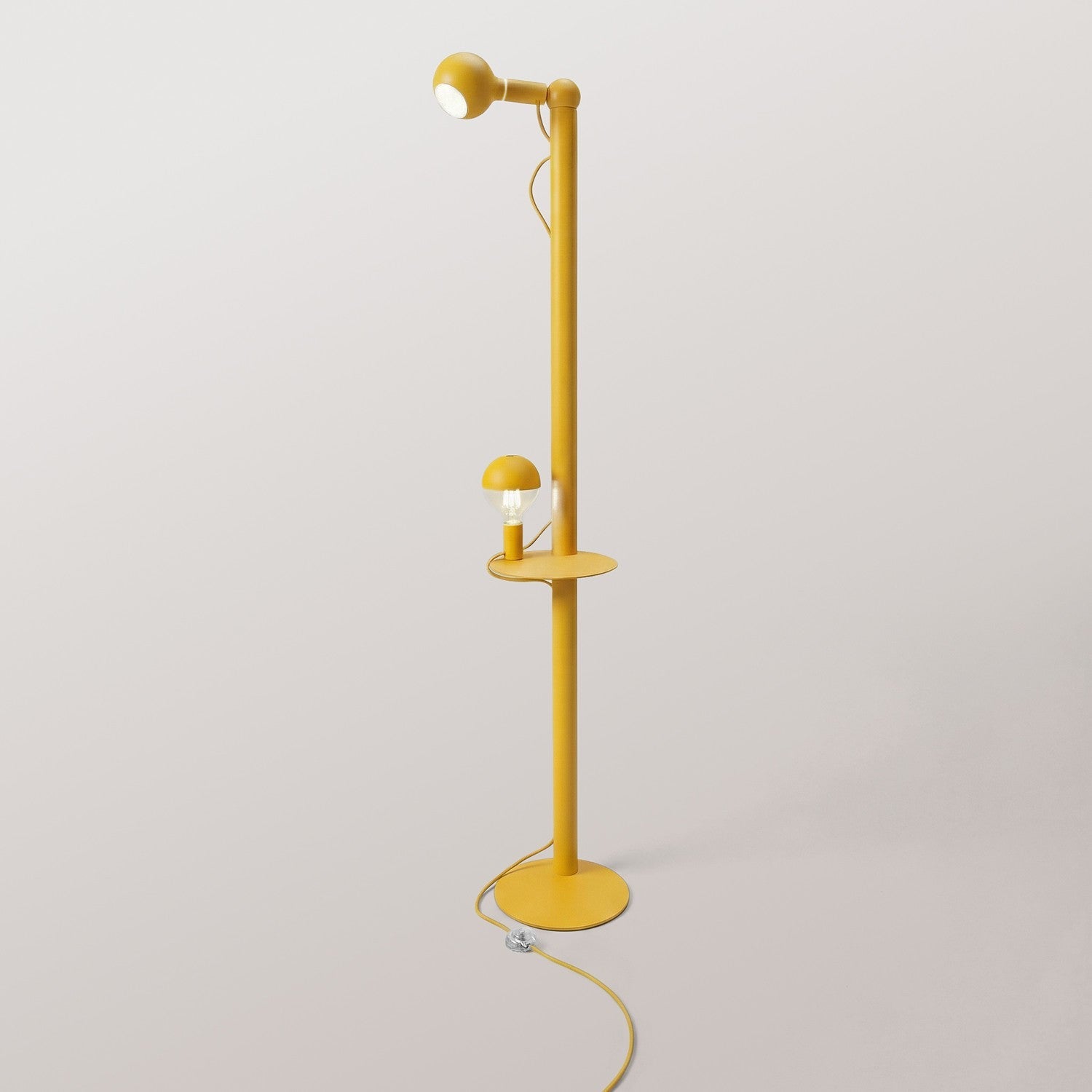 Rocco XXL - Lampada da terra con lampadina Maria e Camo - Giallo