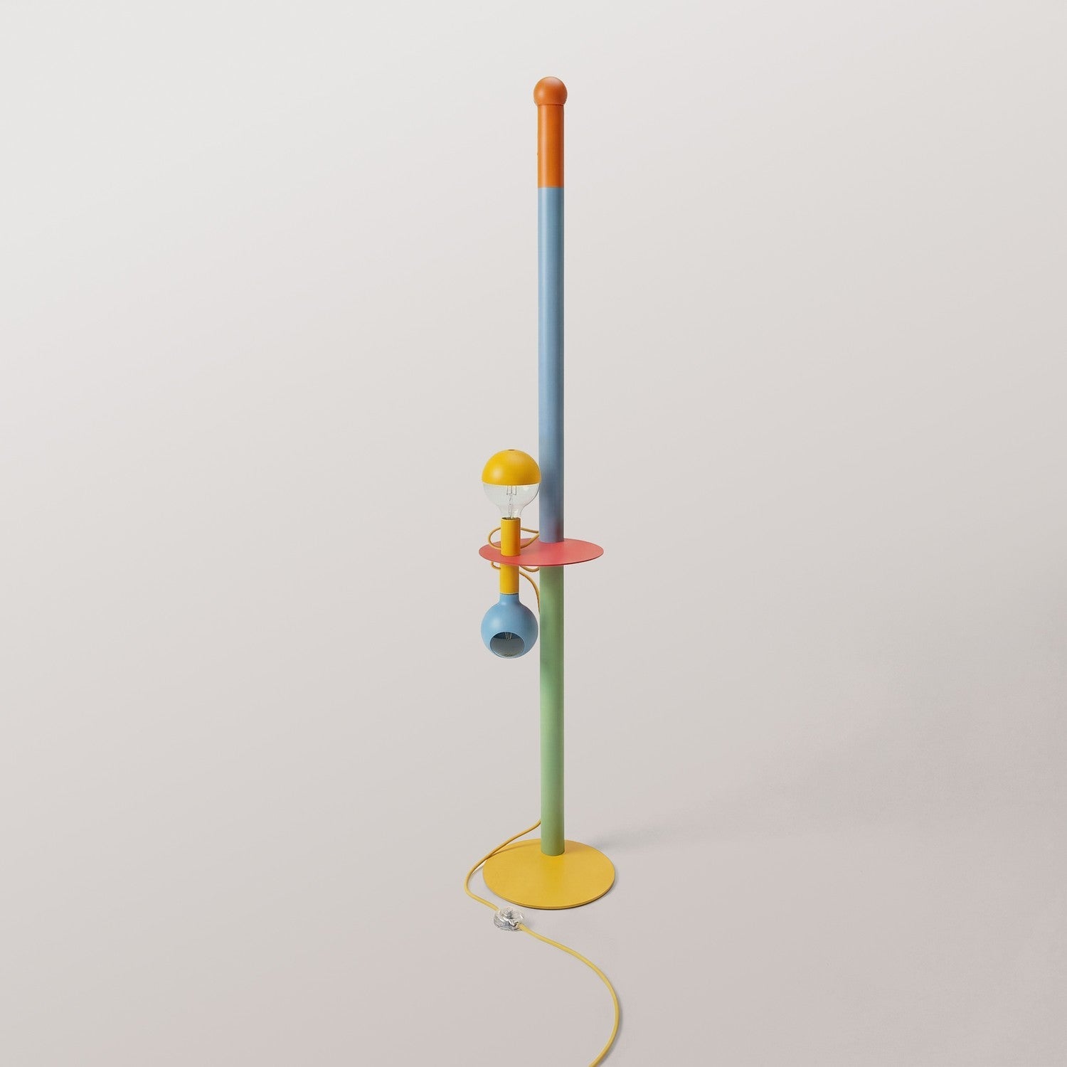 Rocco XXL - Lampada da terra multicolor con lampadina Maria e Camo - Creative Cables