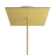 Rosone Rose-One quadrato, 200 mm con 1 foro e 4 fori laterali - Dibond Ottone satinato Bianco