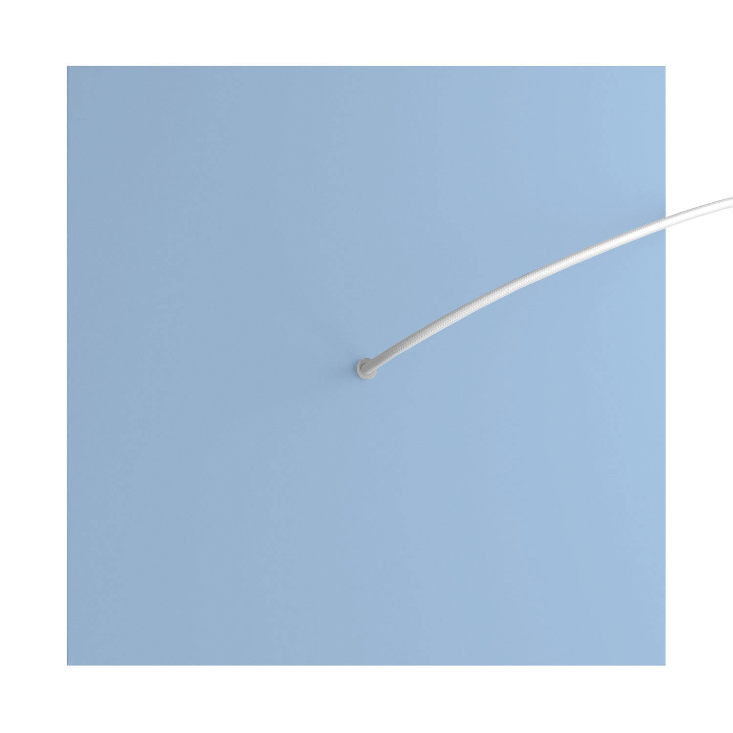 Rosone XXL Rose - One quadrato, 400 mm con 1 foro e 4 fori laterali - Blu carta da zucchero - Creative Cables