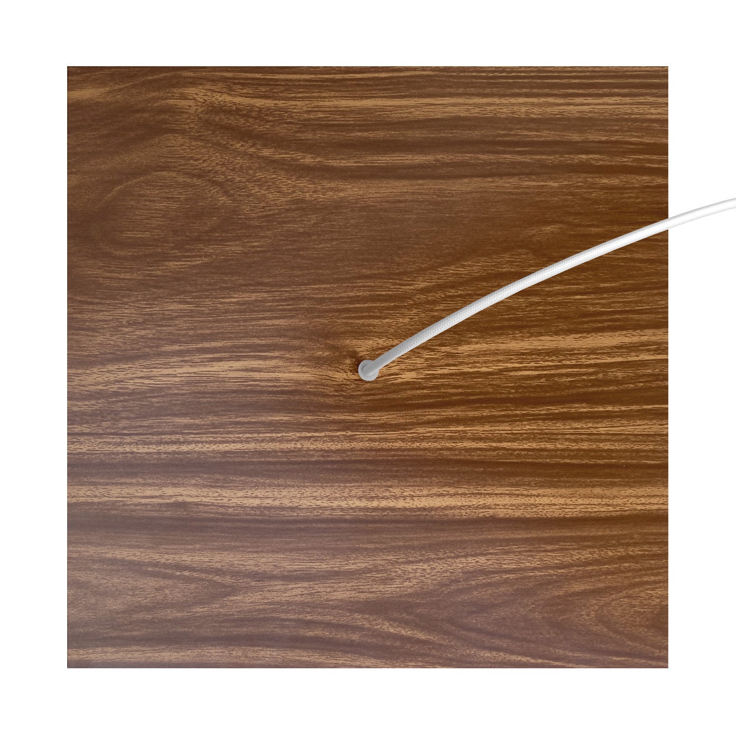 Rosone XXL Rose-One quadrato, 400 mm con 1 foro e 4 fori laterali - Legno Bianco