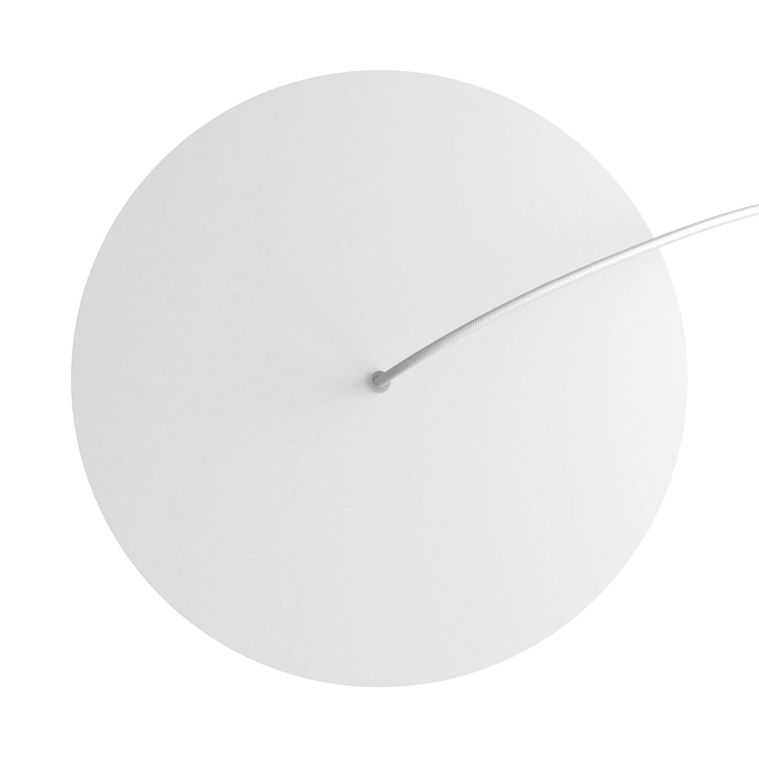 Rosone XXL Rose - One rotondo, diametro 400 mm con 1 foro e 4 fori laterali - Bianco opaco - Creative Cables