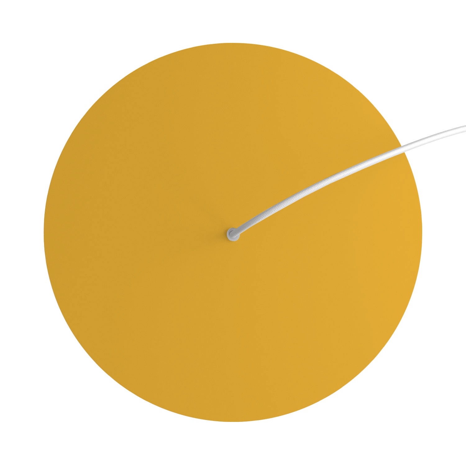 Rosone XXL Rose - One rotondo, diametro 400 mm con 1 foro e 4 fori laterali - Mostarda - Creative Cables