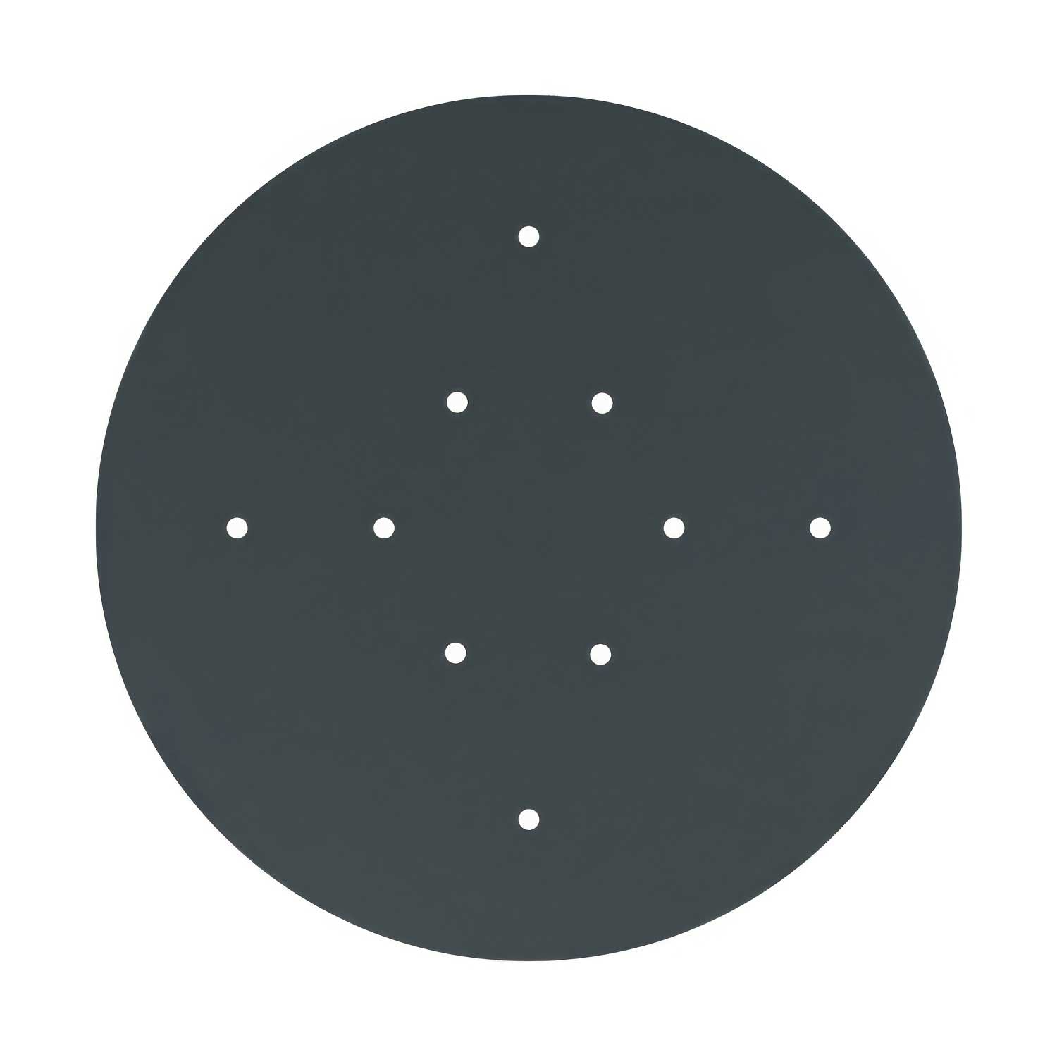 Rosone XXL Rose-One rotondo, diametro 400 mm con 10 fori e 4 fori laterali - Antracite Bianco