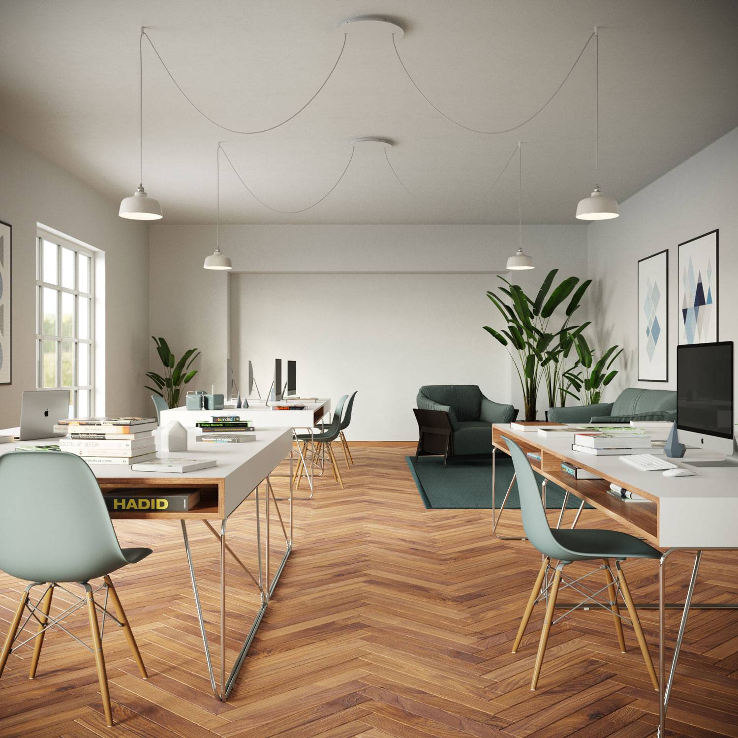 Rosone XXL Rose-One rotondo, diametro 400 mm con 2 fori e 4 fori laterali - Dibond Acciaio satinato Bianco