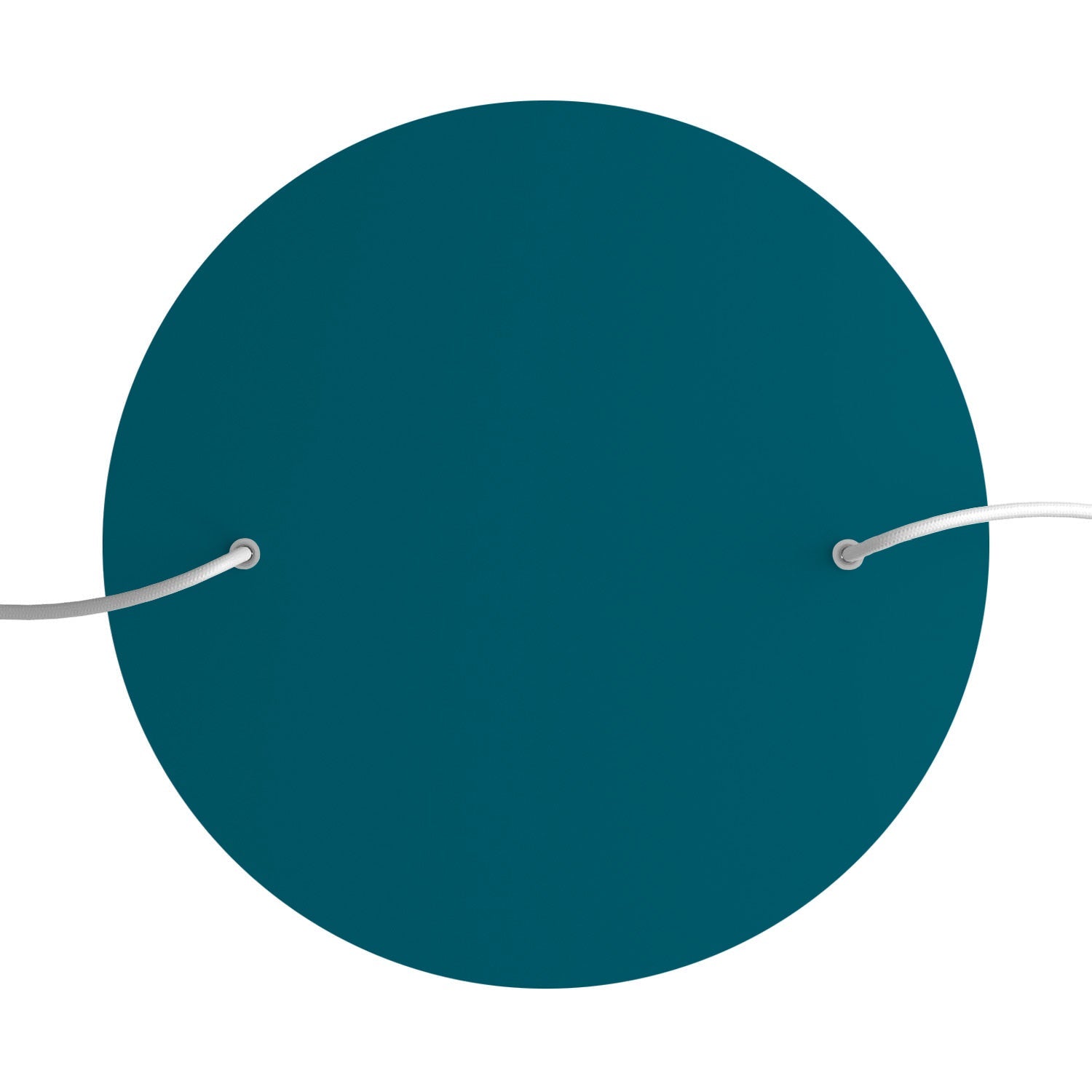 Rosone XXL Rose-One rotondo, diametro 400 mm con 2 fori e 4 fori laterali - Petrolio Bianco