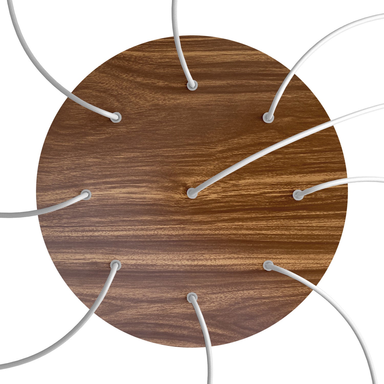 Rosone XXL Rose - One rotondo, diametro 400 mm con 9 fori e 4 fori laterali - Legno - Creative Cables