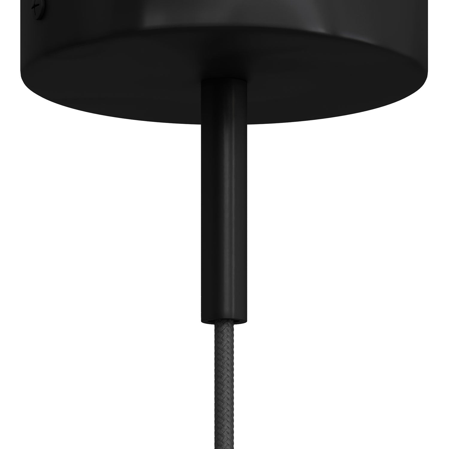 Serracavo cilindrico in metallo lunghezza 7 cm completo di tige, dado e rondella - Nero