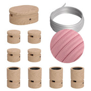 Sistema Filé Symmetric Kit - con cavo CM16 di 5 m per catenaria e 9 componenti in legno per interni