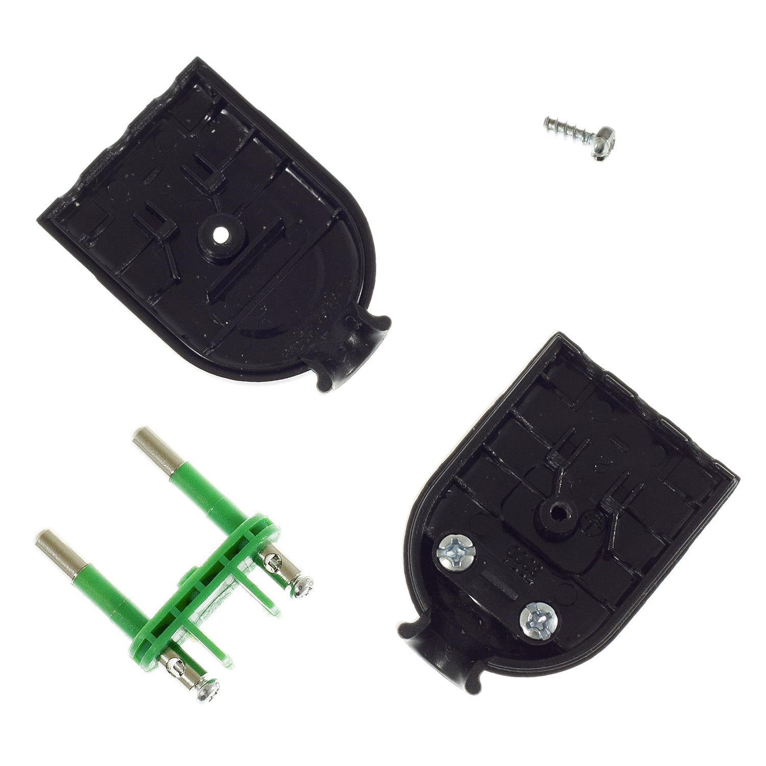 Spina 2 Poli 10A (piccola) - IMQ - Made in Italy - Nero