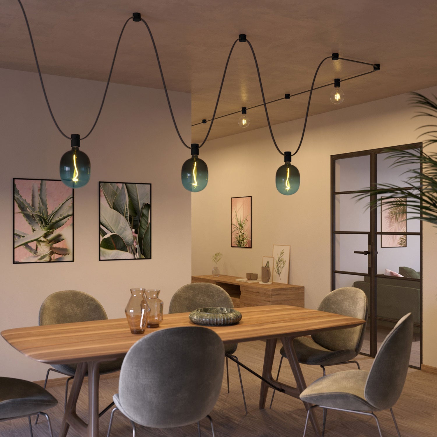 Terminale in legno per cavo per catenaria e sistema Filé. Made in Italy - Nero